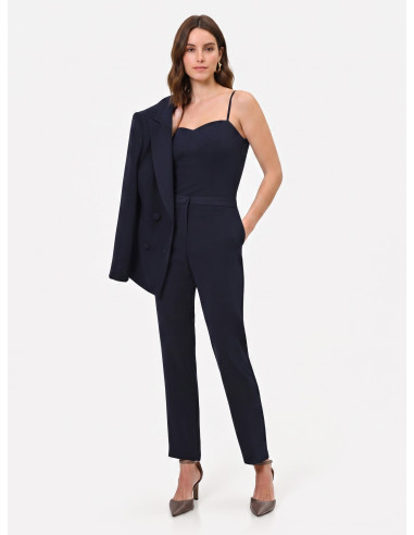 Studio Straight-Leg Pinstriped Trousers in Rinascimento Crepe