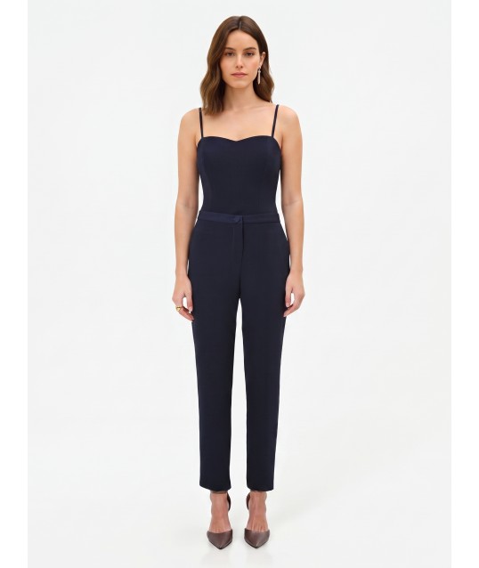 Studio Straight-Leg Pinstriped Trousers in Rinascimento Crepe