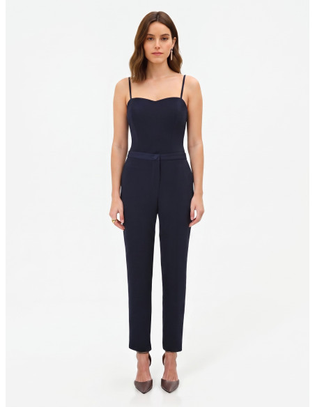 Studio Straight-Leg Pinstriped Trousers in Rinascimento Crepe