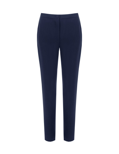 Pantalon droit à rayures Studio, en crêpe Rinascimento