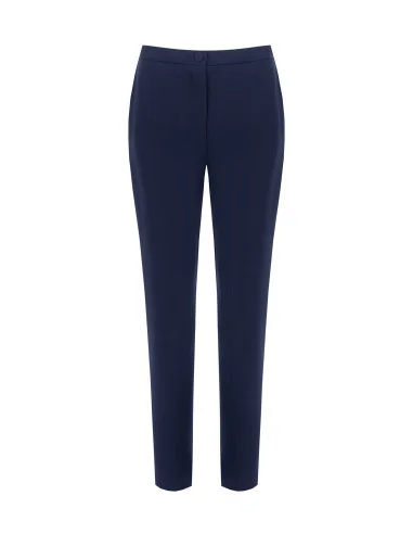 Pantaloni Studio Dritti Gessati In Crepe Rinascimento