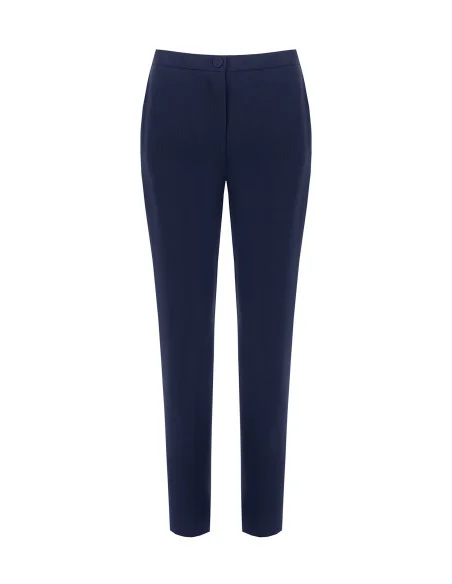 Pantalon droit à rayures Studio, en crêpe Rinascimento