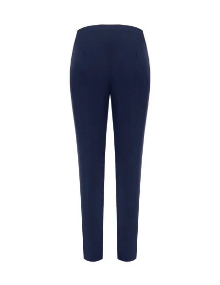 Pantaloni Studio Dritti Gessati In Crepe Rinascimento
