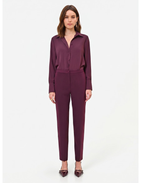 Studio Straight-Leg Pinstriped Trousers in Rinascimento Crepe