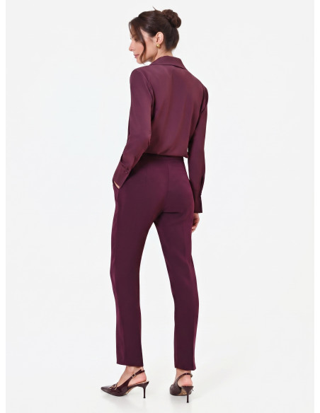 Studio Straight-Leg Pinstriped Trousers in Rinascimento Crepe