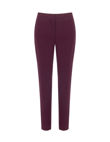 Pantaloni Studio Dritti Gessati In Crepe Rinascimento