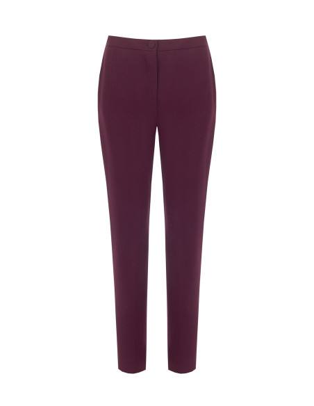 Pantaloni Studio Dritti Gessati In Crepe Rinascimento