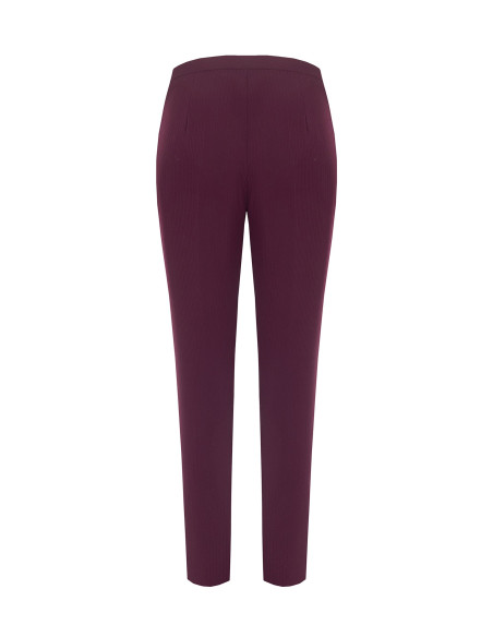 Pantaloni Studio Dritti Gessati In Crepe Rinascimento