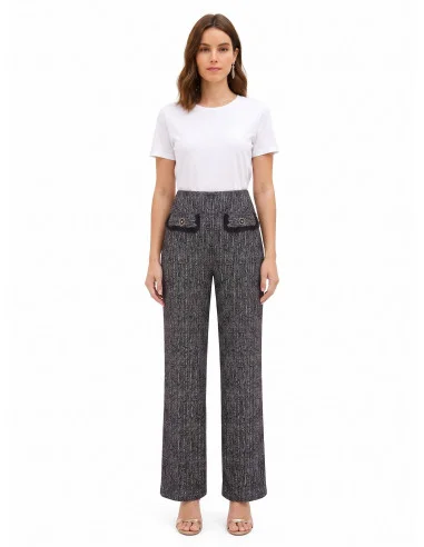 Wide-leg trousers in Rinascimento tweed