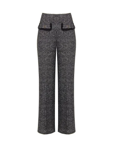 Pantalon à jambes larges en tweed « Rinascimento »