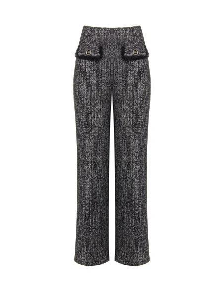 Pantalon à jambes larges en tweed « Rinascimento »