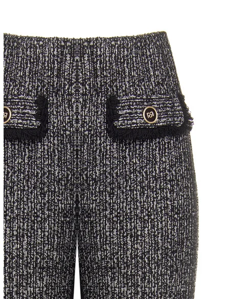 Pantaloni A Gamba Larga In Tweed Rinascimento