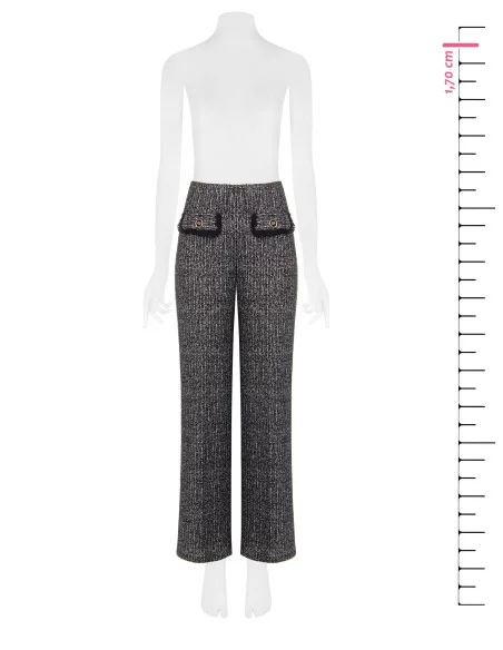 Pantalon à jambes larges en tweed « Rinascimento »