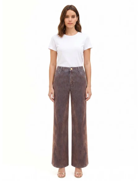 Jeans Wide Leg Vellutati Rinascimento