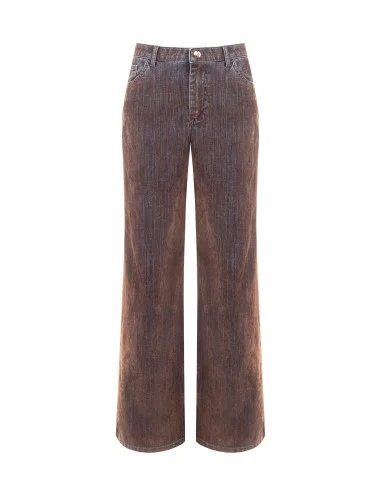 Jean à jambes larges en velours « Rinascimento »