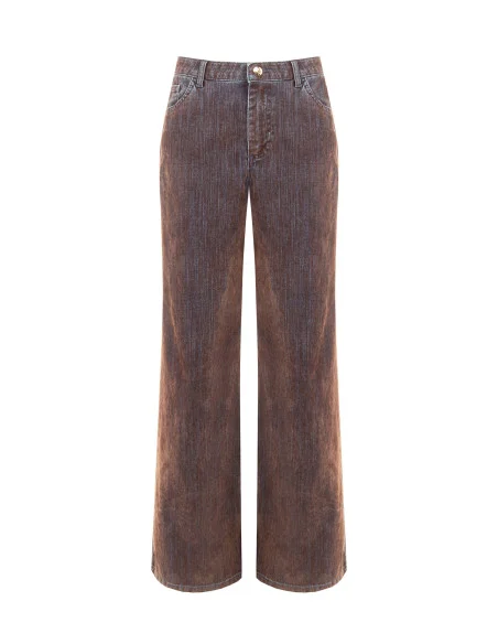 Jeans Wide Leg Vellutati Rinascimento