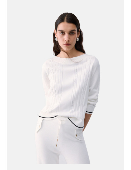Sweater with Contrasting Trim Liu jo