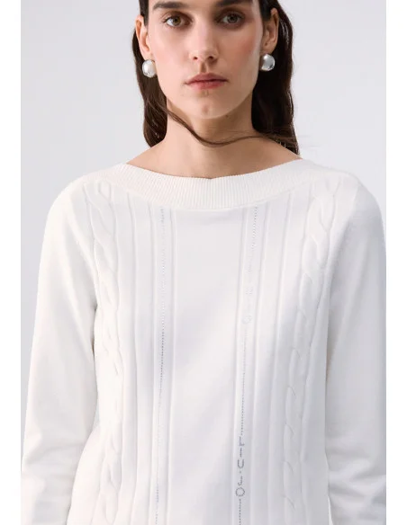 Sweater with Contrasting Trim Liu jo