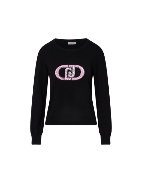 Pull avec logo monogramme Liu Jo