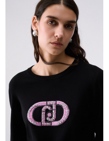Maglia Con Logo Monogram Liu Jo