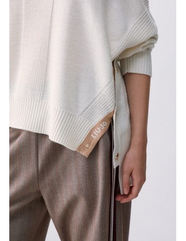 Liu Jo Wool-Blend Turtleneck with Buttons - Vestiti Firmati Life Sm...