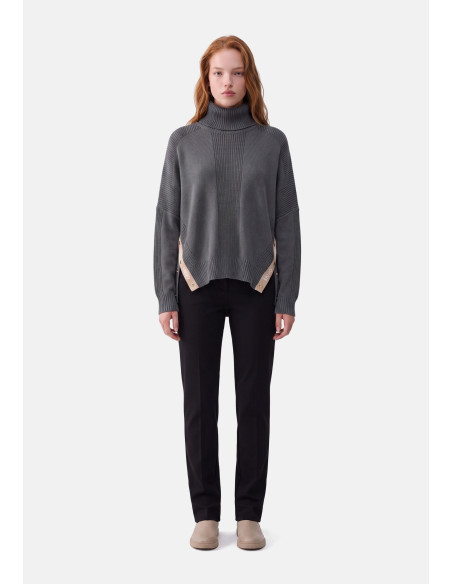 Col roulé en laine mélangée avec boutons Liu Jo - Vestiti Firmati L...