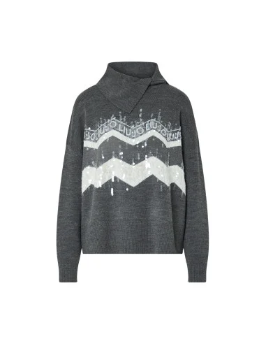 Liu Jo Jacquard Wool-Blend Sweater