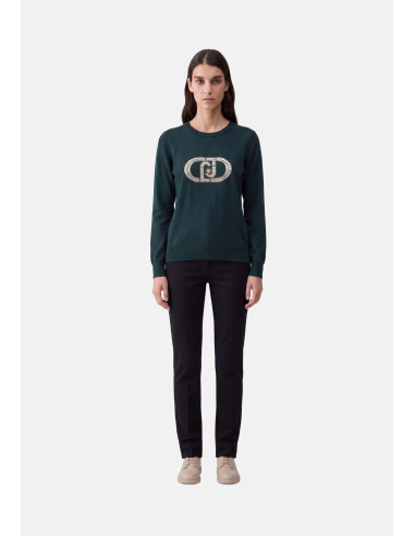 Liu Jo Sweater with Monogram Logo - Vestiti Firmati Life Smiles