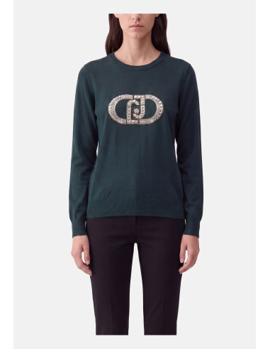Liu Jo Sweater with Monogram Logo - Vestiti Firmati Life Smiles
