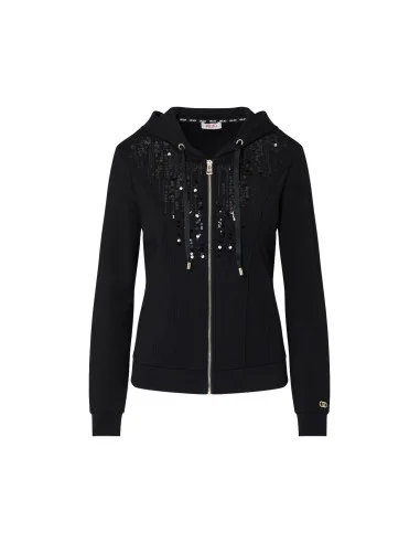 Hooded Sweatshirt with Sequins Liu Jo