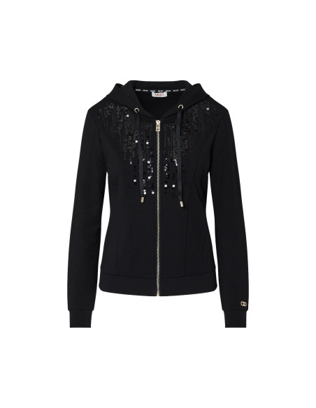 Felpa Con Cappuccio E Paillettes Liu Jo