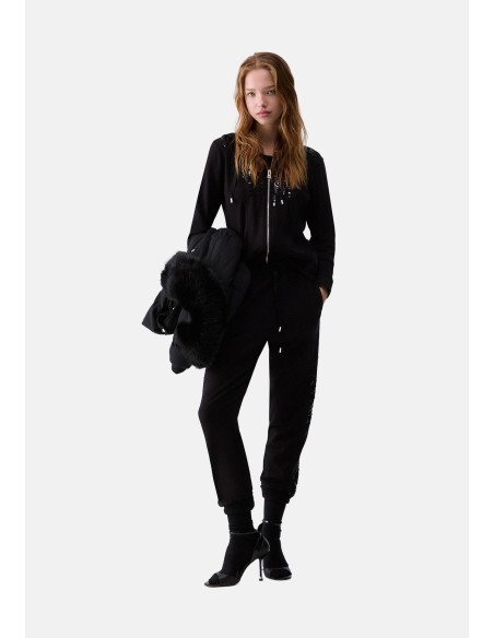 Liu Jo Hooded Sweatshirt with Sequins - Vestiti Firmati Life Smiles
