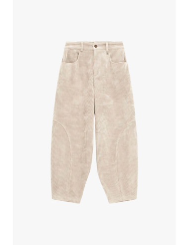 Dixie High-Waisted Ribbed Palazzo Trousers
