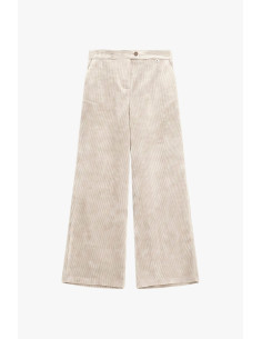 Dixie Ribbed Velvet Wide-Leg Trousers