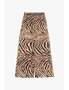 Dixie Animal-Print Palazzo Trousers with Elasticated Waist