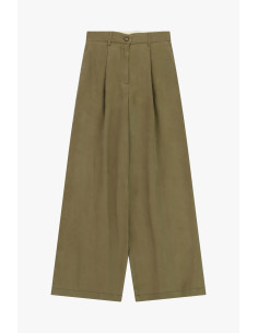 Dixie High-Waisted Palazzo Trousers with Pleats