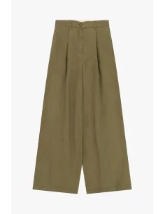 Dixie High-Waisted Palazzo Trousers with Pleats