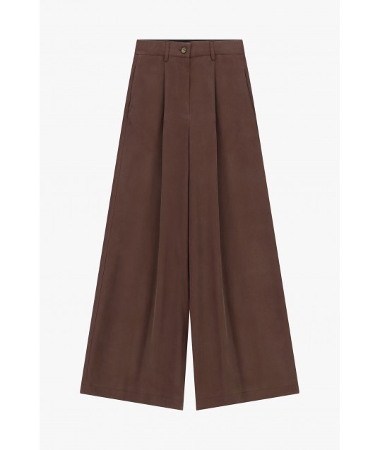 Pantaloni Palazzo A Vita Alta Con Pinces Dixie