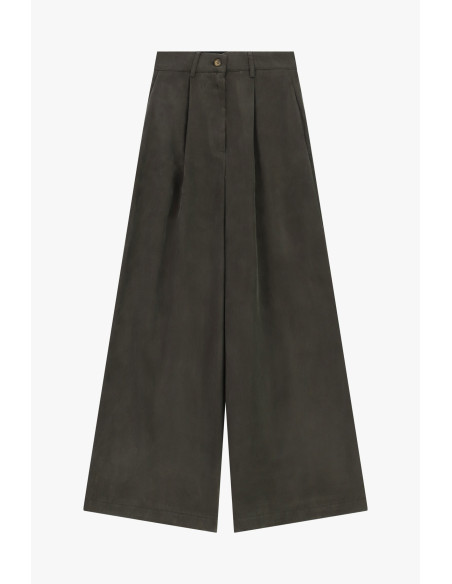 Dixie High-Waisted Palazzo Trousers with Pleats
