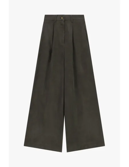 Pantalon palazzo taille haute à pinces « Dixie »
