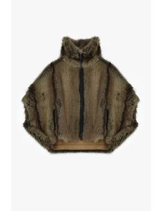 Dixie Eco-Fur High-Neck Zip-Up Outer Jacket 2