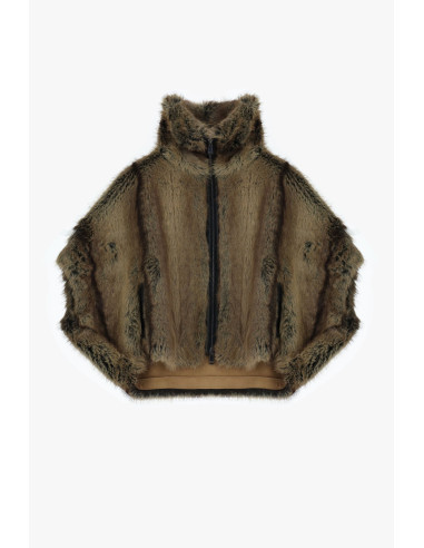 Outer Jacket Eco-Fur Zip Collo Alto Dixie
