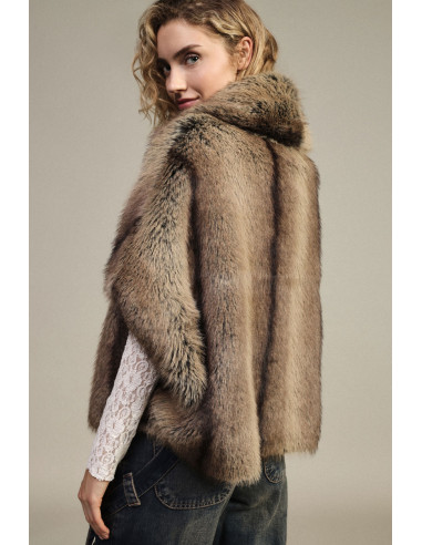 Outer Jacket Eco-Fur Zip Collo Alto Dixie