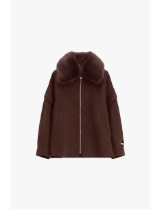 Cappotto Corto Con Colletto In Pelliccia E Zip Dixie 2