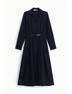 Robe longue avec ceinture et col classique, Please 2
