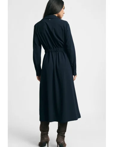 Robe longue avec ceinture et col classique, Please