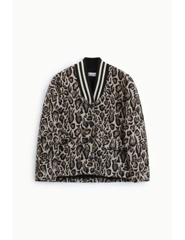 Blazer à imprimé animalier avec col côtelé Please