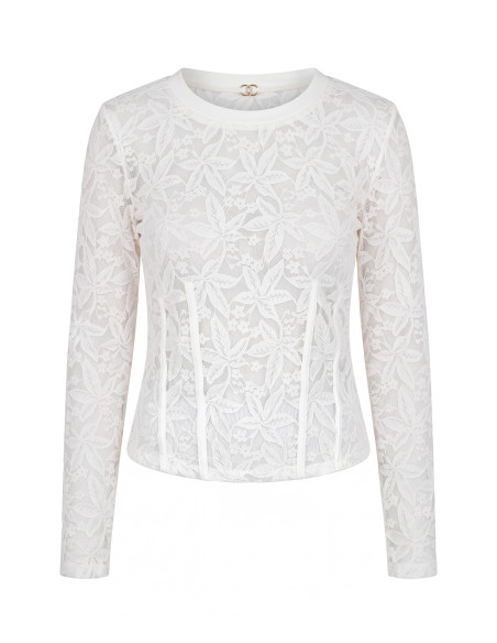 Maglia In Pizzo E Lurex Liu Jo