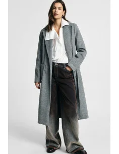 Long Coat with Belt and Large Pockets, Please