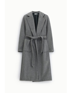 Cappotto Lungo Con Cintura E Tasche Ampie Please 2